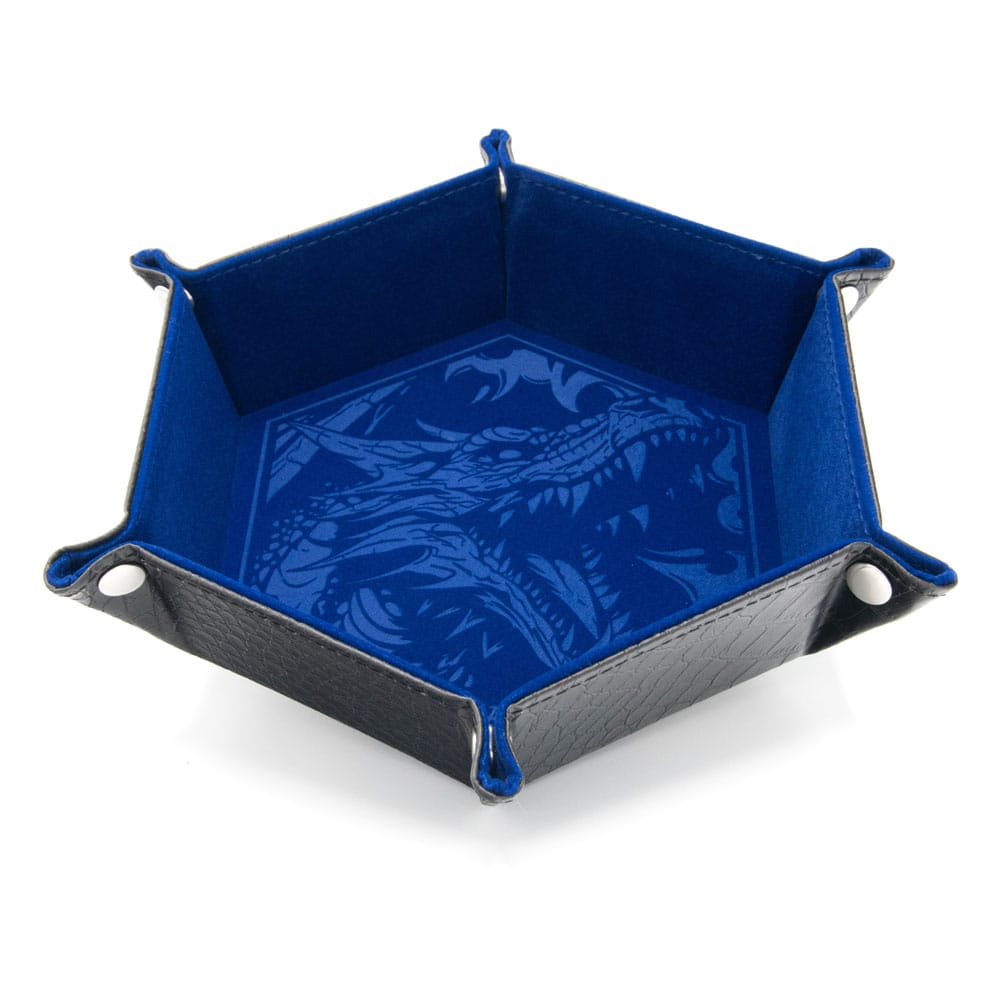 Glassstaff CritStones Folding Dice Tray Dragon Skin Edition Blue