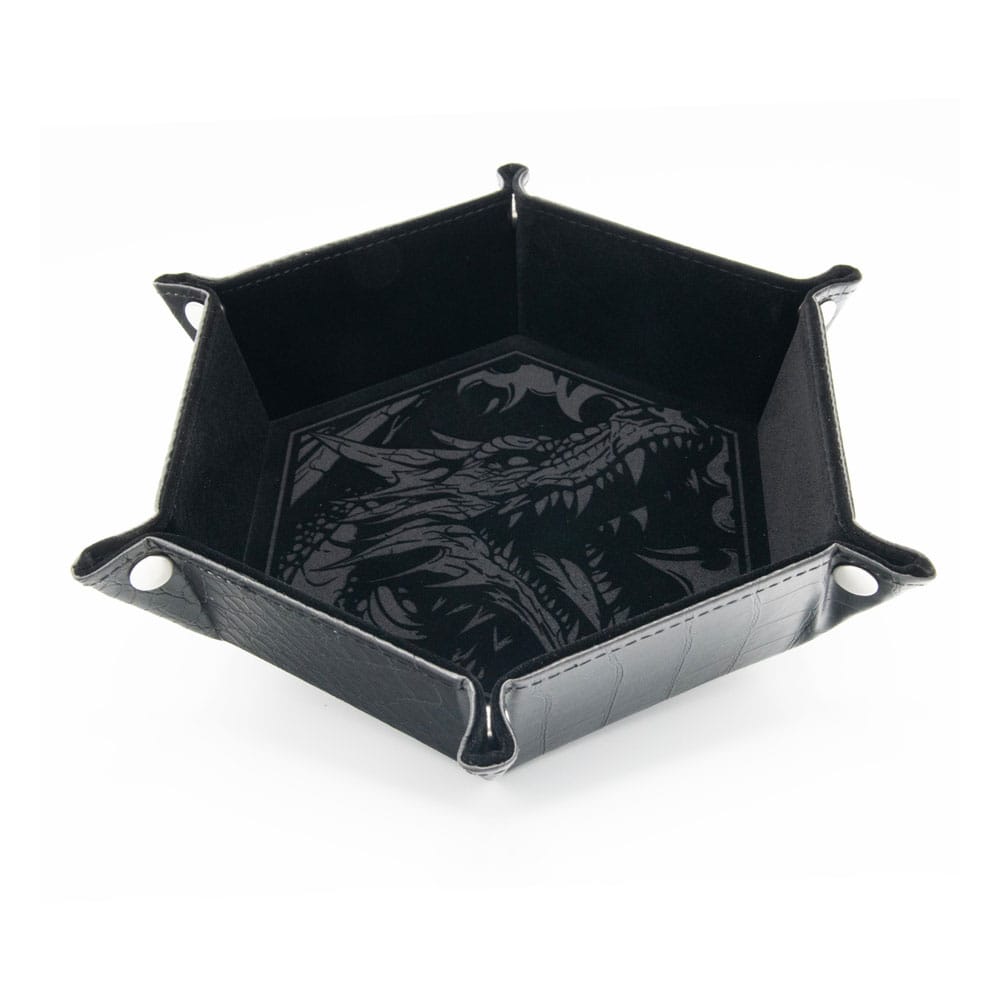 Glassstaff CritStones Folding Dice Tray Dragon Skin Edition Black
