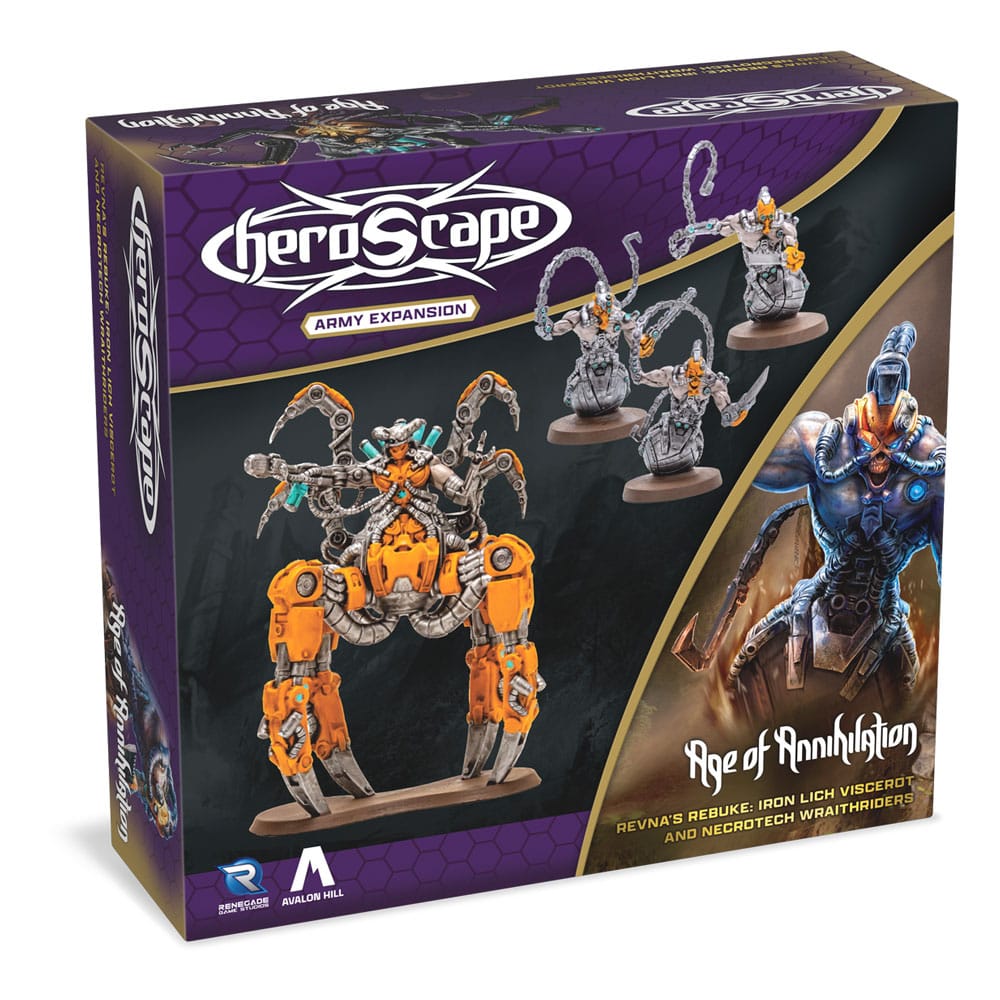 Renegade Heroscape rozšíření k deskové hře Revna's Rebuke: Iron Lich Viscerot and Necrotech Wraithriders Army *Anglická verze*
