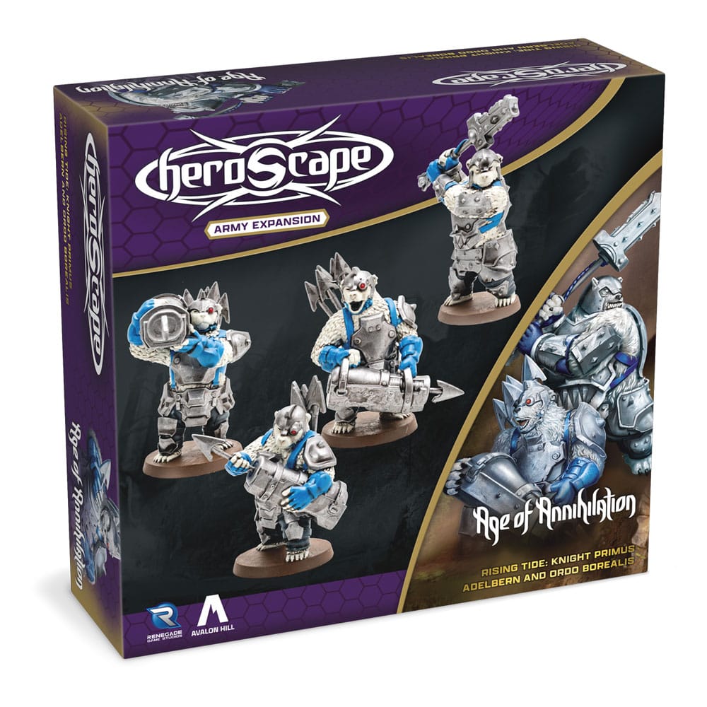 Renegade Heroscape rozšíření k deskové hře Rising Tide - Knight Primus Adelbern & Ordo Borealis Army *Anglická verze*