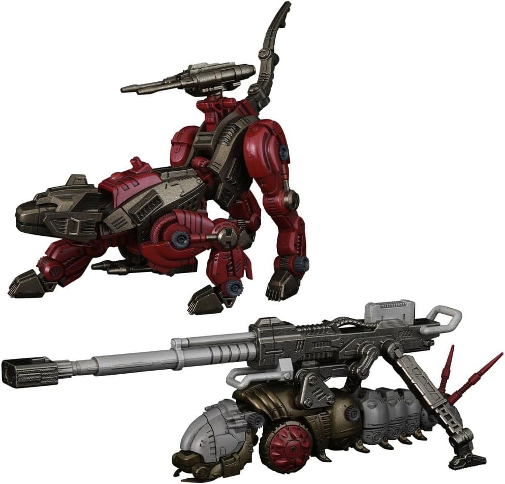 Takara Tomy Zoids Plastový Model Kits 2-Pack 1/100 RMZ-010 Canoly Molga & Hell Cat Base Guards Sets 20 cm