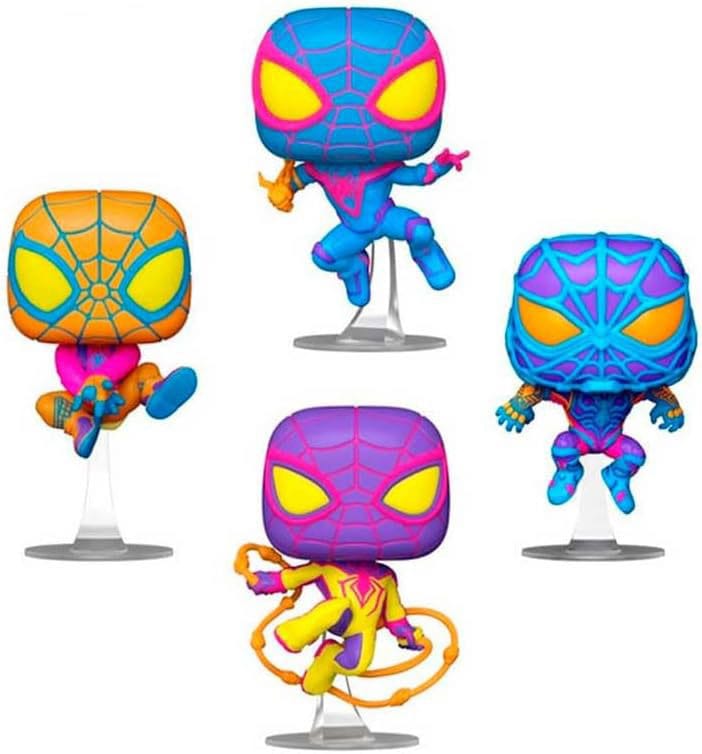 Funko Marvel POP! TV Vinyl Figure 4-Pack Miles Morales (BLKLT) 9 cm