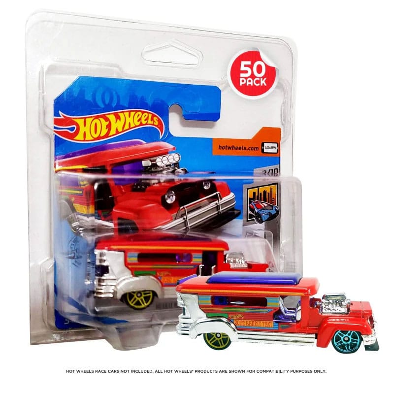 Evoretro Hot Wheels European Series PET Blisters 50-Pack for Short Card