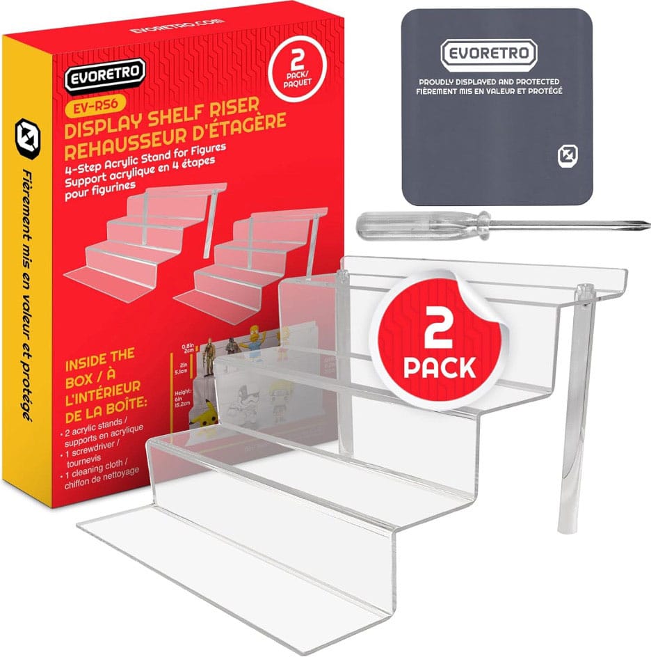 Evoretro akrylový poschoďový stojan - Acrylic Shelf Riser 2-Pack RS6