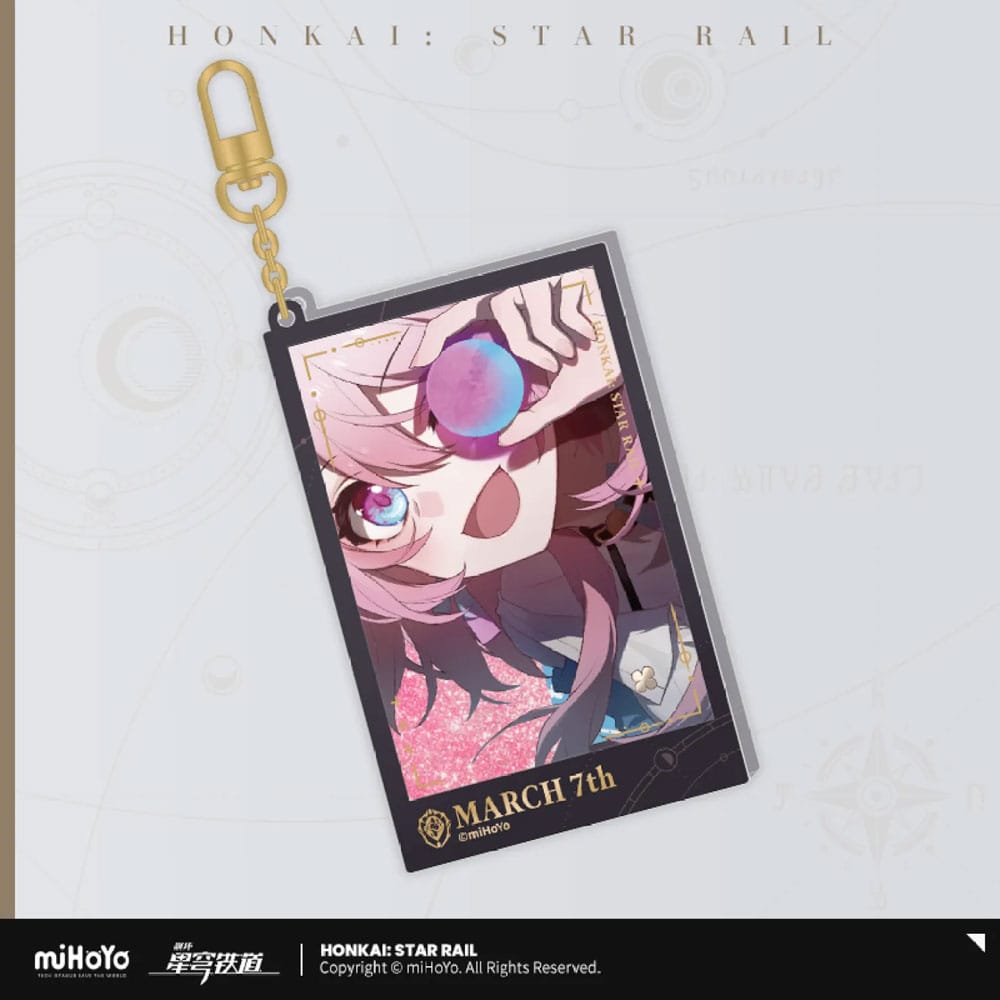 MiHoYo Honkai: Star Rail Countdown Departure Series akrylová klíčenka March 7th Glitter 9 cm