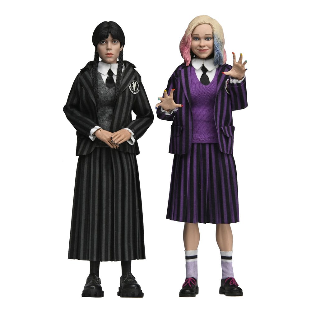 NECA Wednesday akční figurka 2 Pack Wednesday Addams (Nevermore Uniform) and Enid 20 cm