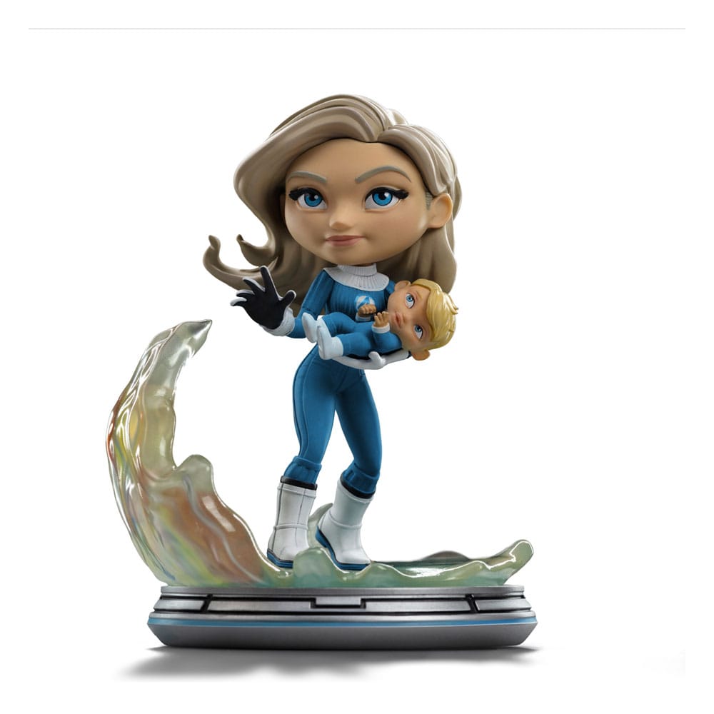 Iron Studios Fantastic Four Mini Co. PVC figurka Invisible Woman and Franklin 15 cm
