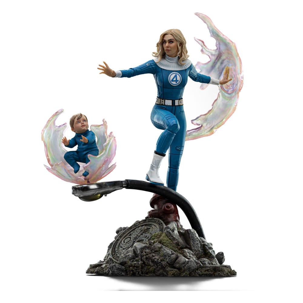 Iron Studios Fantastic Four Art Scale soška 1/10 Invisible Woman and Franklin 28 cm
