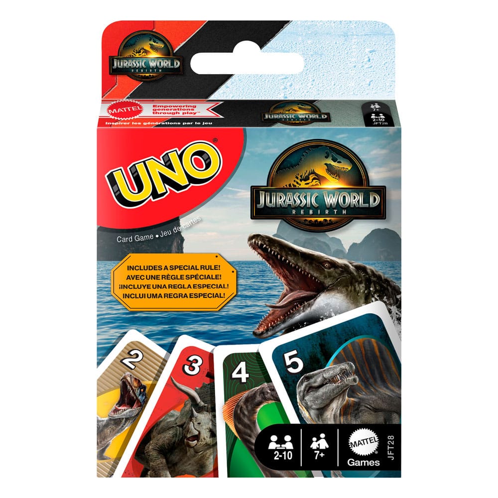 Mattel Jurassic World Rebirth UNO Card Game