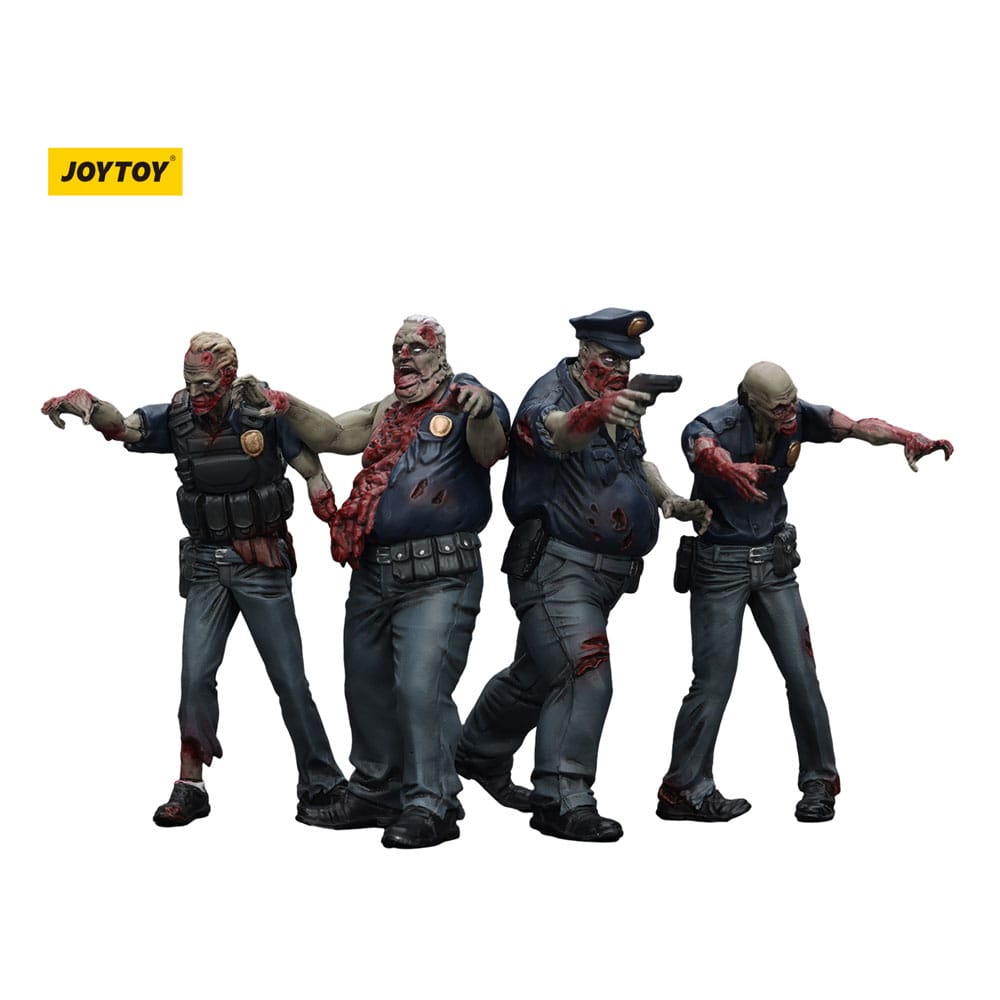 Joy Toy (CN) Zombie Dark Source akční figurky 4-Pack Police (Male) 8 cm