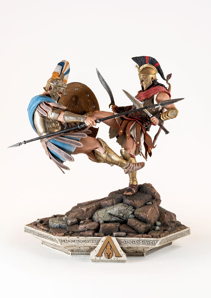 Pure Arts Assassin´s Creed soška 1/6 Spartan Kick Alexios Diorama 37 cm