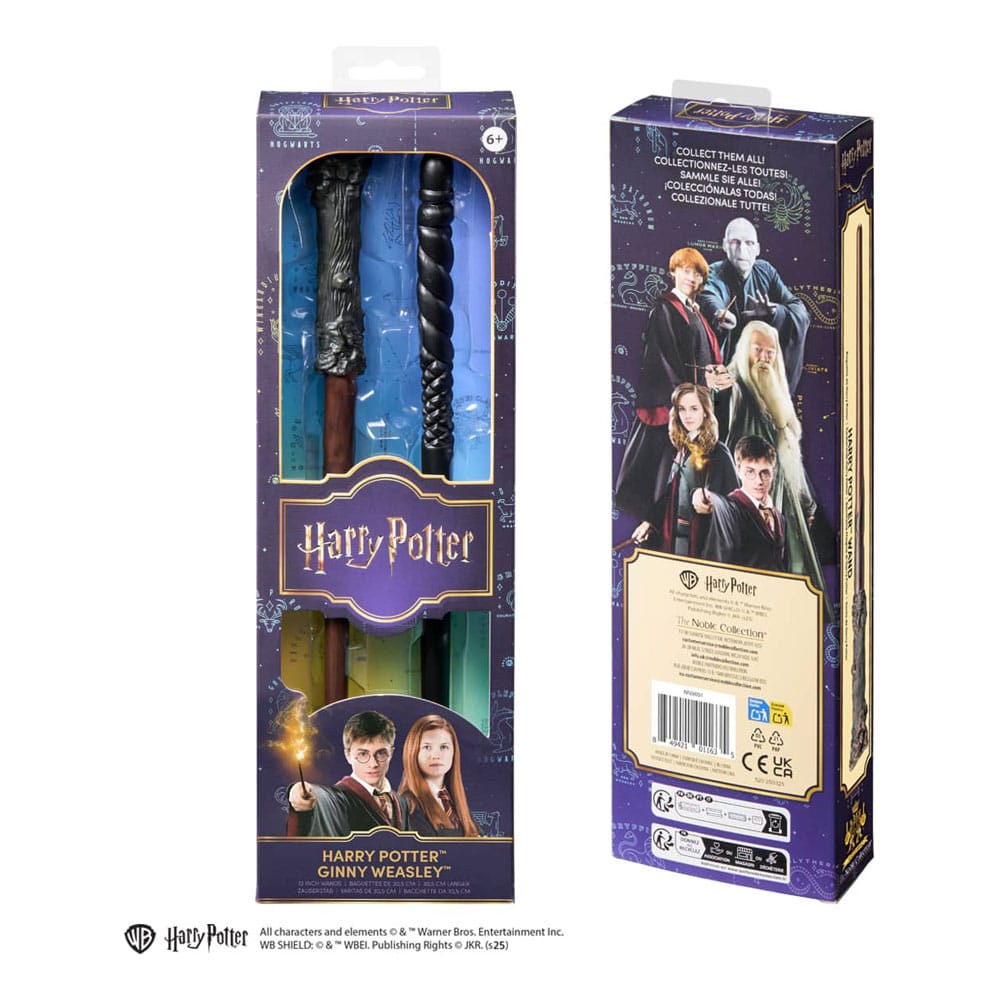 Noble Collection Harry Potter twin-pack Role Play hůlky Harry Potter & Ginny Weasley 30 cm