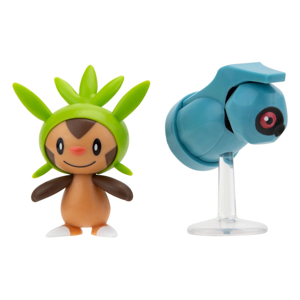 Jazwares Pokémon Battle Figure First Partner Set Figure 2-Pack Chespin, Beldum 5 cm