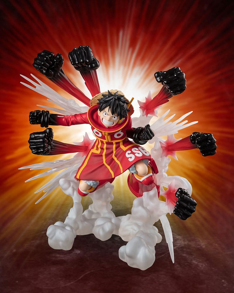 Bandai Tamashii Nations One Piece Monkey D. Luffy -Gum Gum Hawk Gatling Figuarts ZERO Extra Battle PVC soška - 19 cm