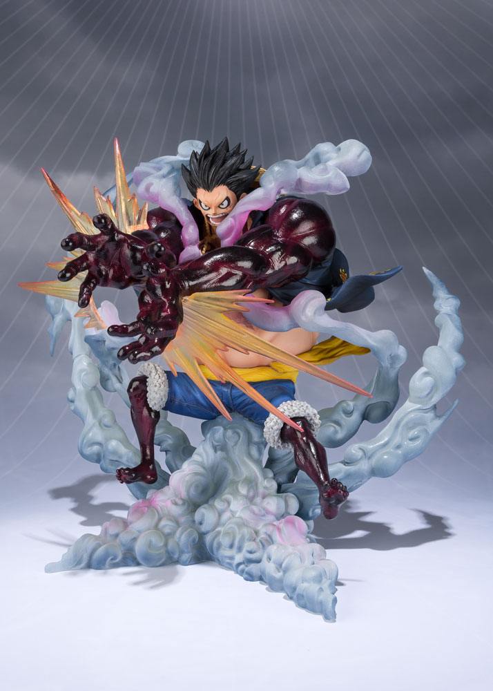 Bandai Tamashii Nations One Piece FiguartsZERO PVC soška Monkey D. Luffy Gear 4 Leo Bazooka Reissue 18 cm