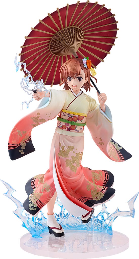 Kadokawa A Certain Scientific Railgun T soška 1/7 Mikoto Misaka Furisode Kimono Ver. 28 cm