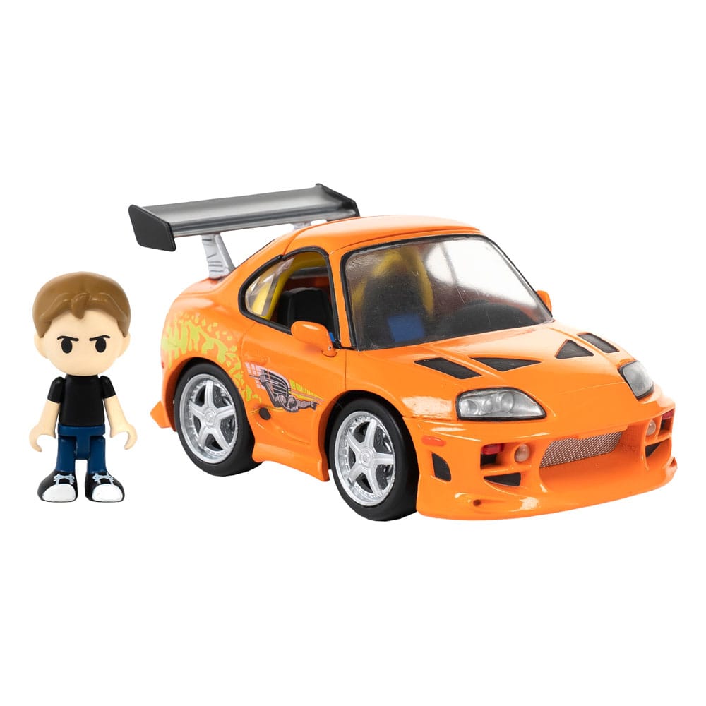 Takara Tomy Fast & Furious Q-Village vozidlo s minifigurkami Toyota Supra JZA80 9 cm
