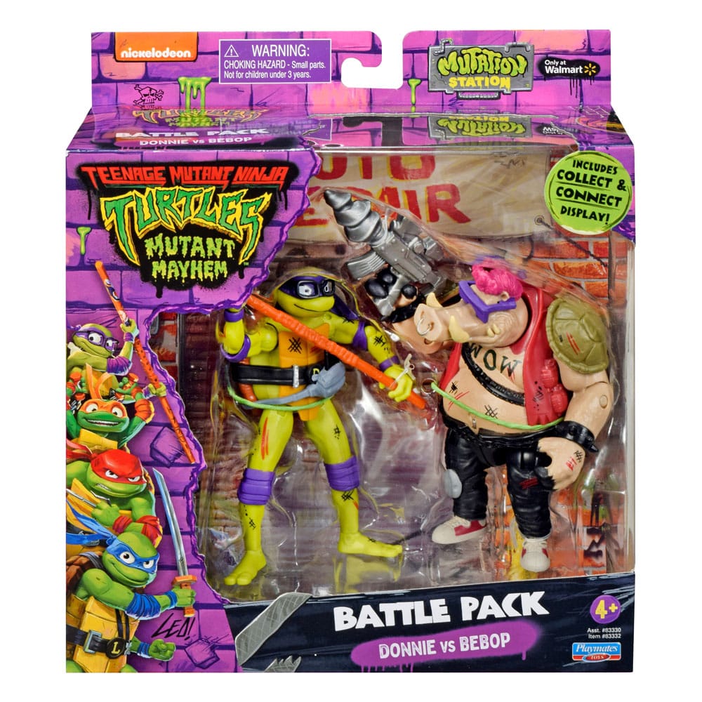 Playmates Teenage Mutant Ninja Turtles akční figurka Donatello vs. Bebop 11 cm