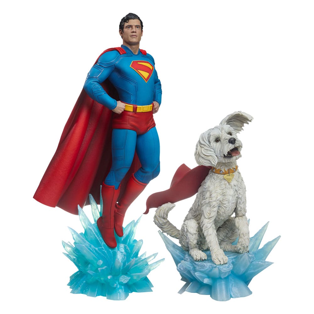 Sideshow Collectibles Superman (2025) Premium Format sošky Superman 61 cm & Krypto 23 cm Bundle (2)