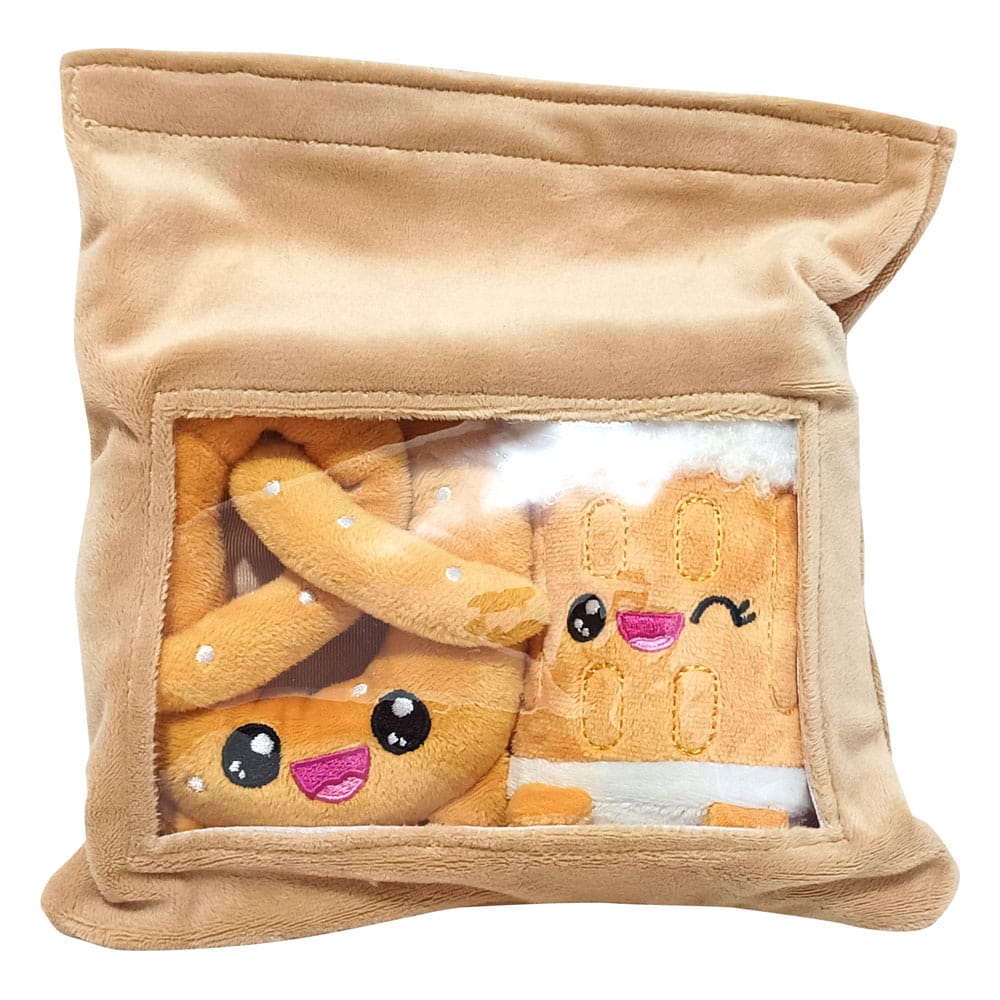 Joy Toy (IT) Yummis Together plyšáci 2 Pack Pretzel & Beer in Take Away Bag 21 cm