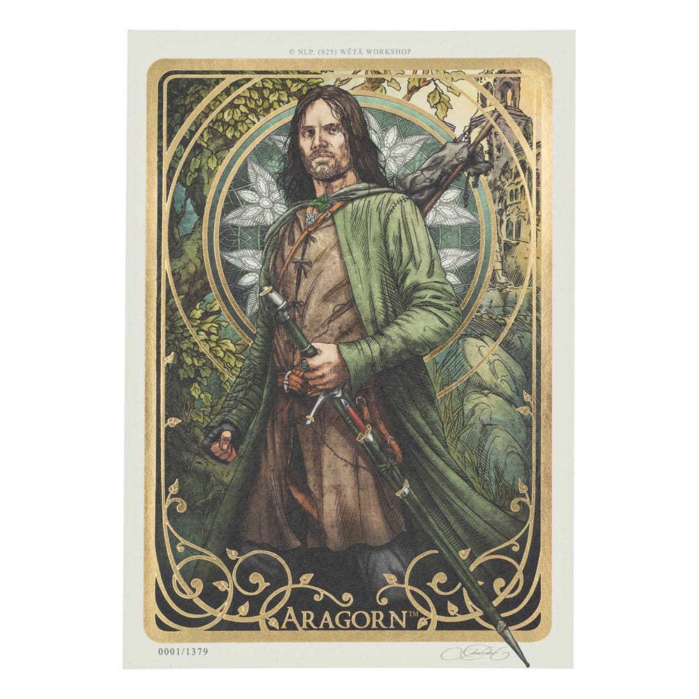 Weta Workshop Lord of the Rings Art Print Aragorn Art Card 14 x 21 cm Limited Edition