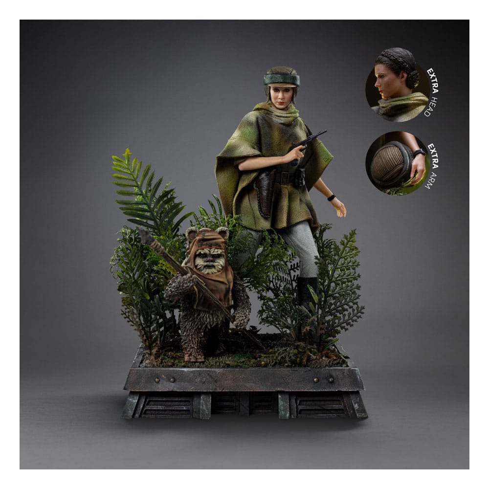 Iron Studios Star Wars Episode VI Art soška 1/10 Leia and Wicket 21 cm