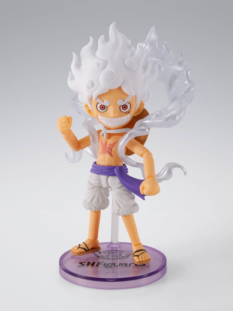 Bandai Tamashii Nations One Piece World Collactable Figures x S.H. Figuarts akční figurka Monkey D. Luffy Gear 5 8 cm