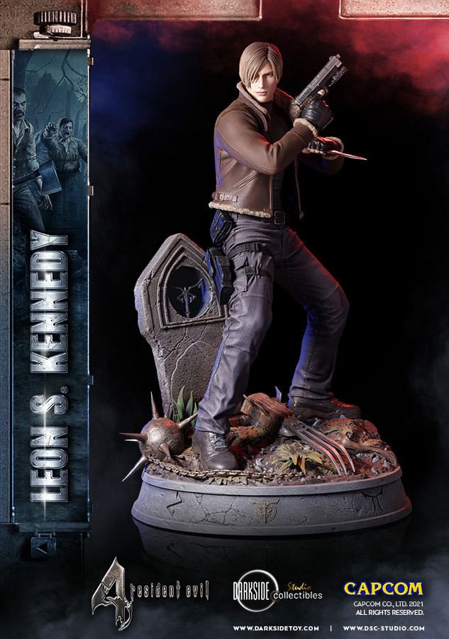 Darkside Collectibles Studio Resident Evil Premium Statue Leon Kennedy 50 cm