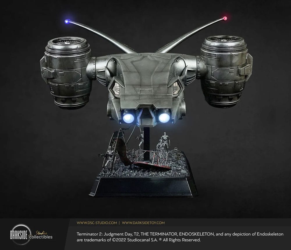 Darkside Collectibles Studio Terminator 2 Judgment Day Replica Aerial Hunter Killer 30th Anniversary Edition 60 cm
