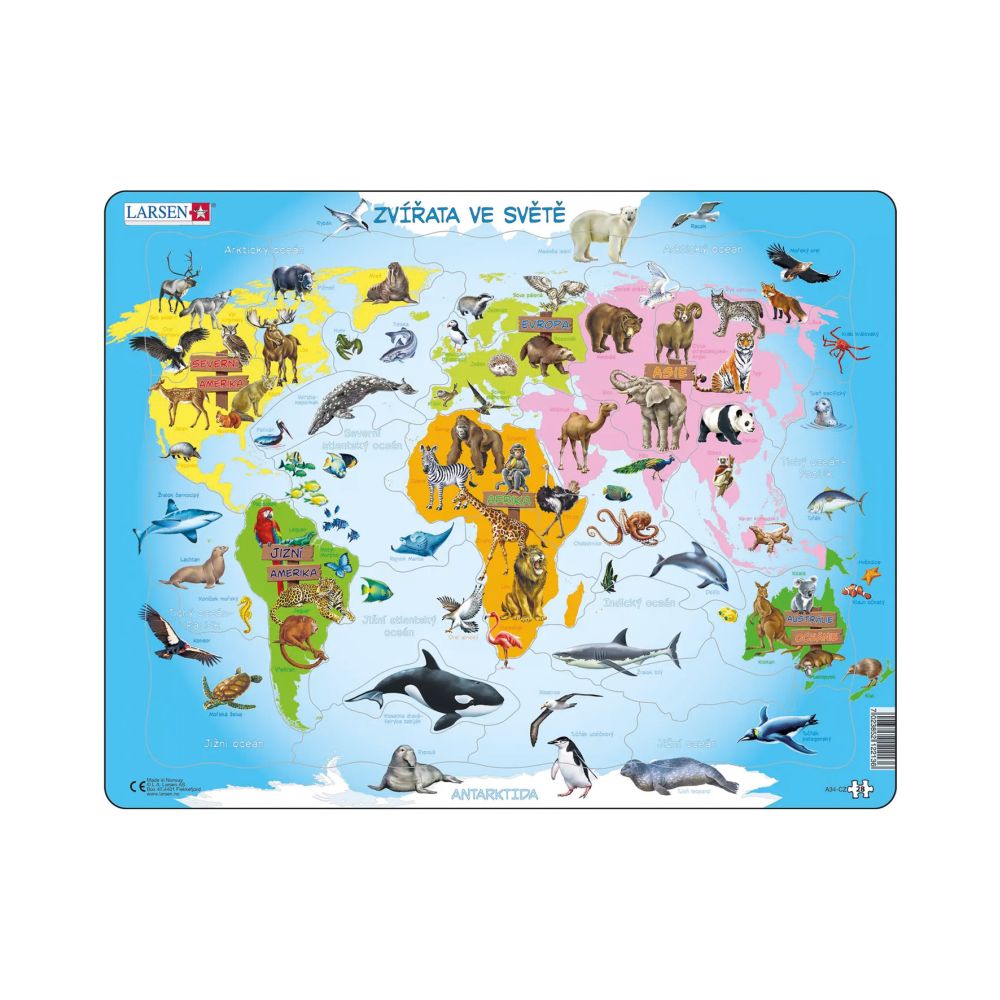 Dino ZVÍŘATA VE SVĚTĚ 28 d. EDU Puzzle