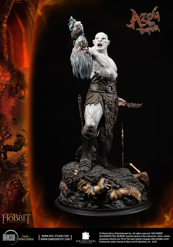 Darkside Collectibles Studio The Hobbit QS Series soška 1/4 Azog The Defiler John Howe Signature Edition Edition 68 cm