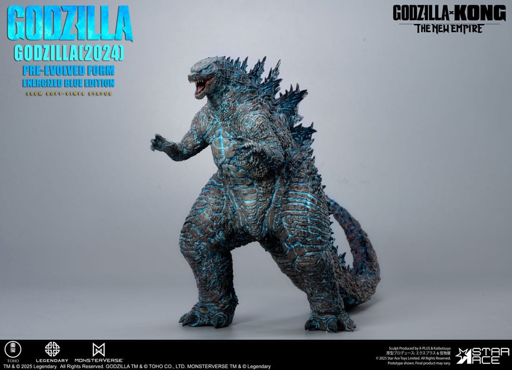 Star Ace Toys Godzilla vs. Kong: The New Empire Soft Vinyl soška Godzilla (2024) Evolved Blue Edition 28 cm