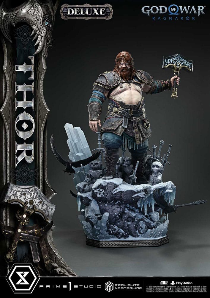Prime 1 Studio God of War: Ragnarök Real Elite Masterline Series soška 1/3 Thor Deluxe Bonus Version 105 cm