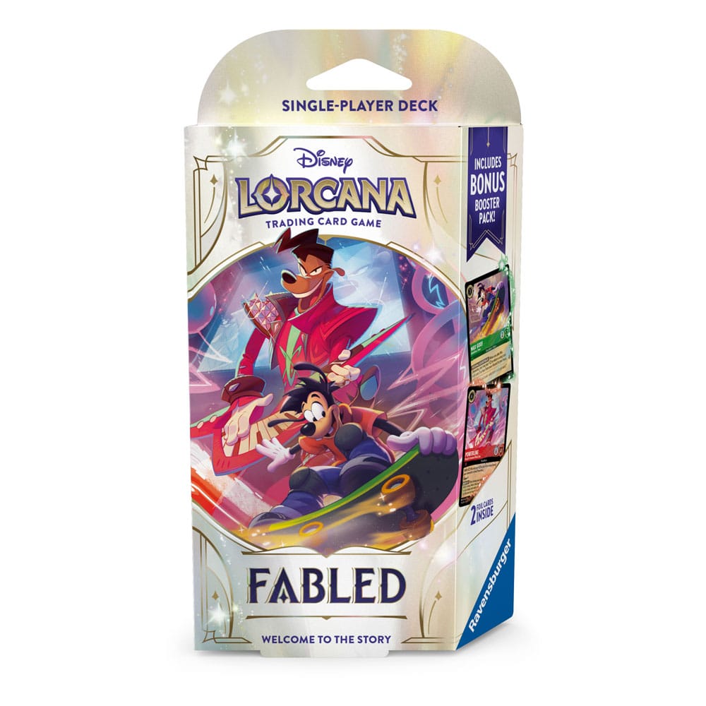 Ravensburger Disney Lorcana TCG Fabled Starter Deck - Ruby & Emerald: Max Goof & Powerline