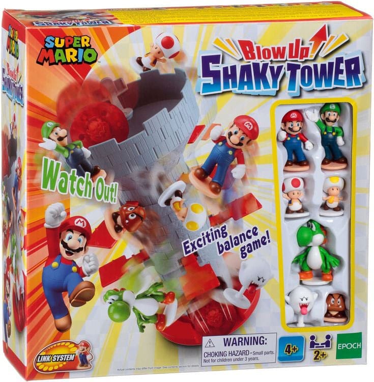 Epoch Toys Super Mario hra Blow Up! Shaky Tower
