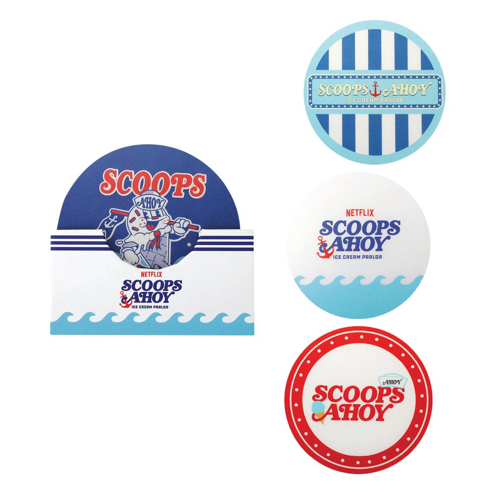 Cinereplicas Stranger Things Scoops Ahoy podtácky 4-Pack