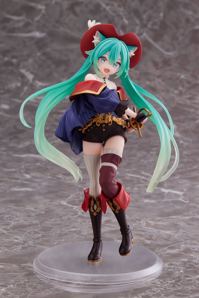 Taito Prize Hatsune Miku PVC soška Hatsune Miku Wonderland Puss in Boots 18 cm
