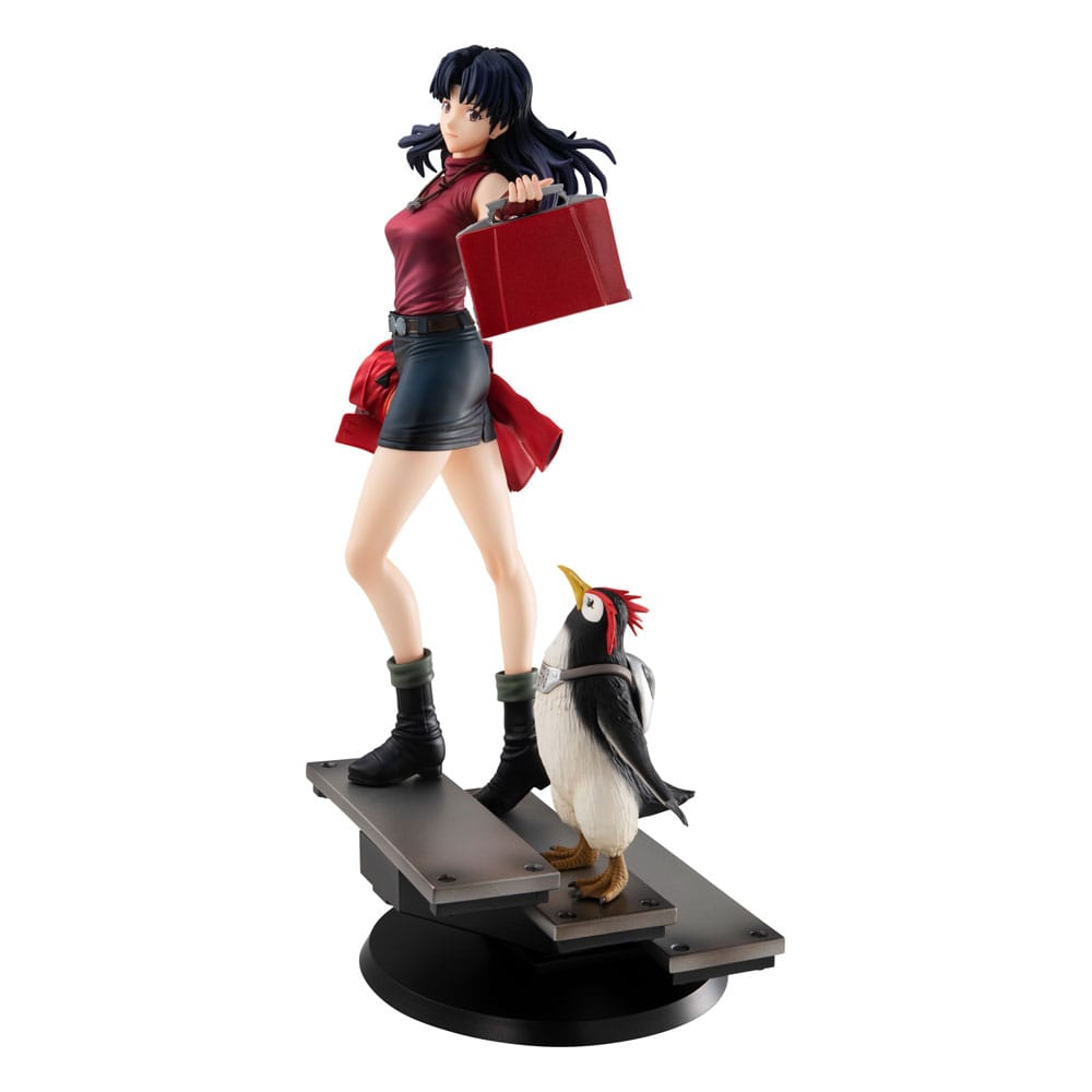 Megahouse Rebuild of Evangelion Gals PVC soška Misato Katsuragi & Pen Pen 25 cm
