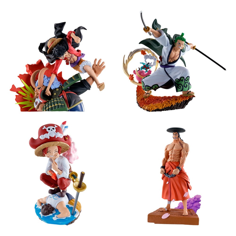 Megahouse One Piece Petitrama PVC Mini soška Logbox Re Birth Wano Kuni Vol. 1 Set 9 cm