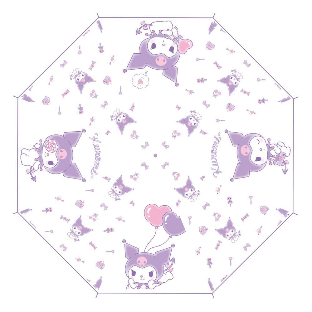 Sakami Merchandise Sanrio Cane deštník Kuromi Kawaii Transparent