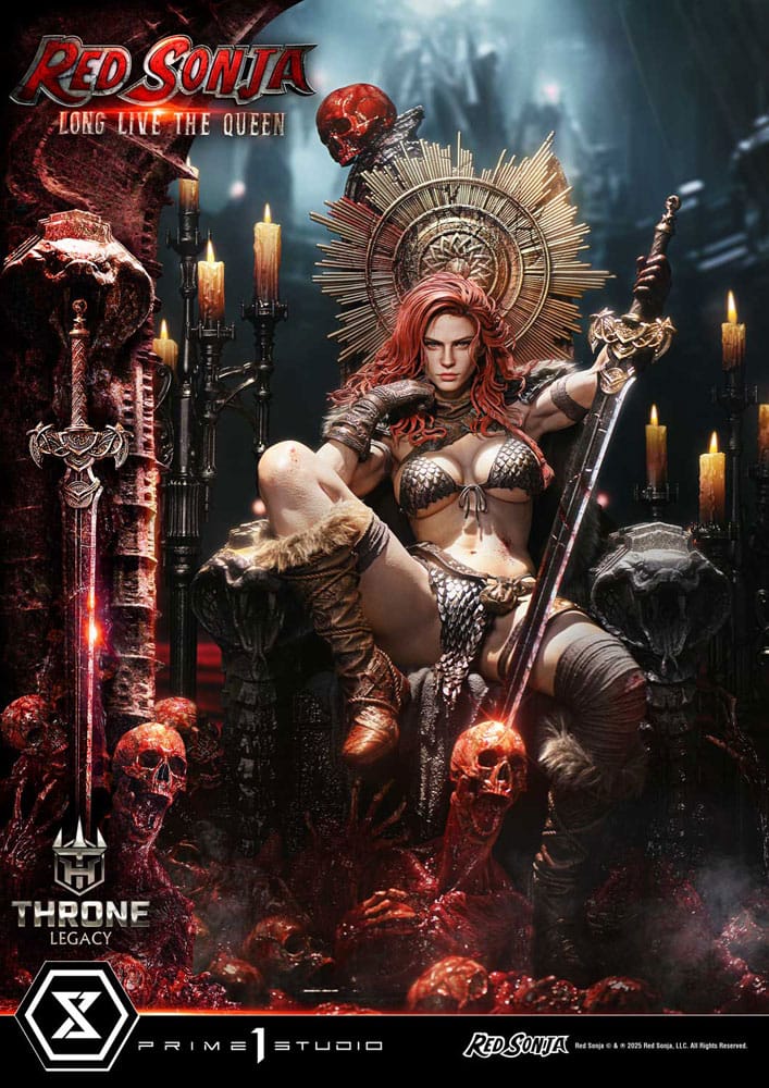 Prime 1 Studio Red Sonja Throne Legacy Collection soška 1/3 Red Sonja: Long Live the Queen 77 cm