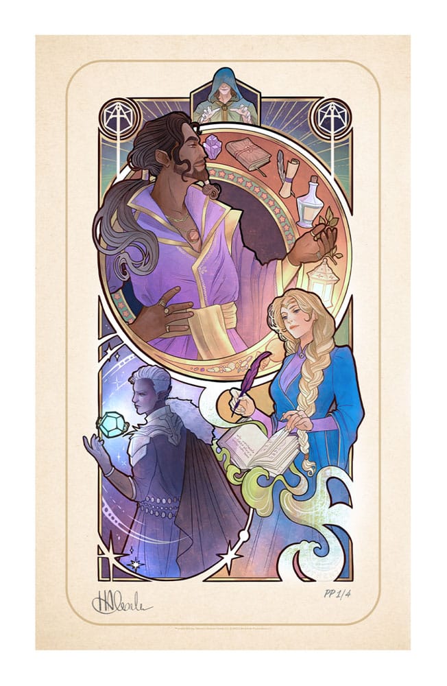 Sideshow Collectibles Critical Role Art Print Matthew Mercer: 10th Anniversary Art Nouveau Illustrations 46 x 28 cm - bez rámu