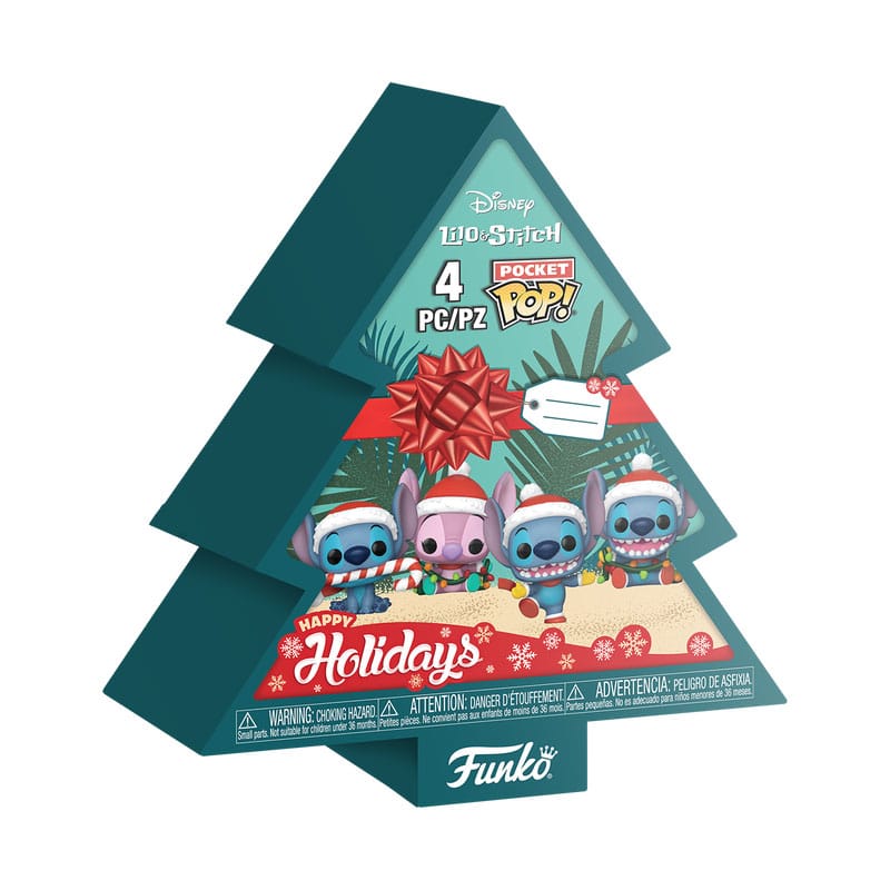 Funko Lilo&Stitch Holiday 2025 Pocket POP! Vinylová klíčenka 4-Pack Tree Holiday Box 4 cm