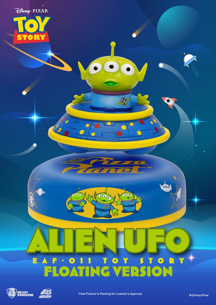 Beast Kingdom Toys Toy Story Egg Attack Floating Model Alien UFO 6 cm