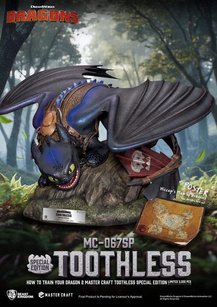 Beast Kingdom Toys How To Train Your Dragon 2 Master Craft soška Toothless 38 cm