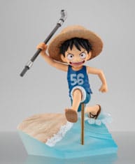 Megahouse One Piece G.E.M. Series PVC soška Monkey D. Luffy Run! Run! Run! 15th anniversary Ver. 12 cm