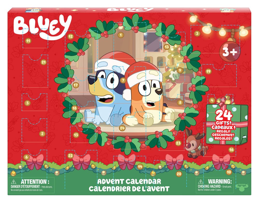 Moose Toys Bluey adventní kalendář - Mini figurky