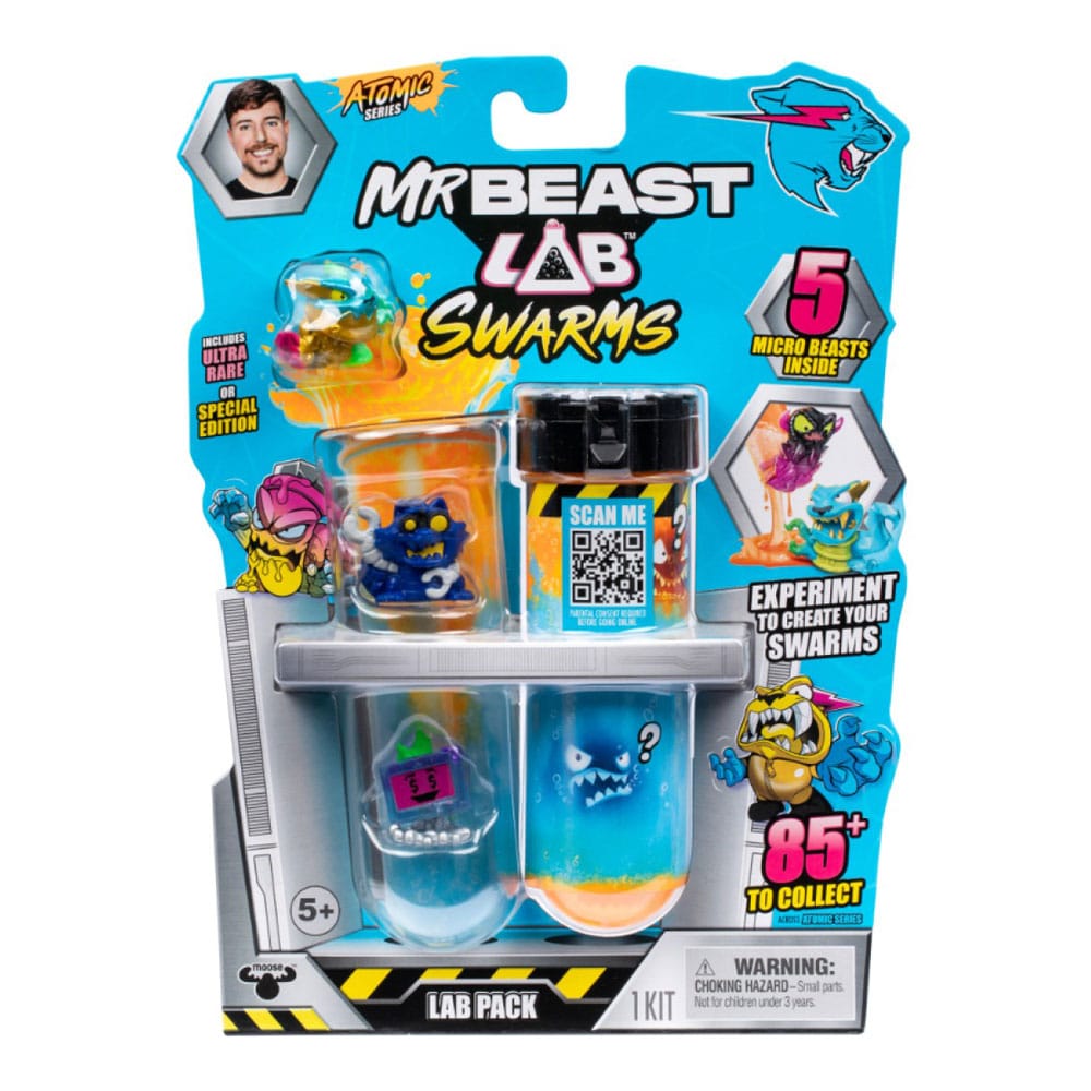 Moose Toys Mr. Beast Lab Swarms Series 2 Mini figurky 5er-Pack Atomic Series 2,5 cm