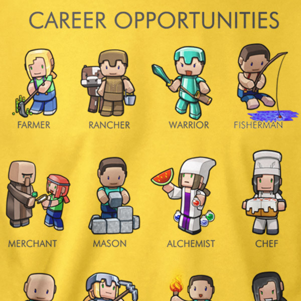 Minecraft tričko - Career Opportunities