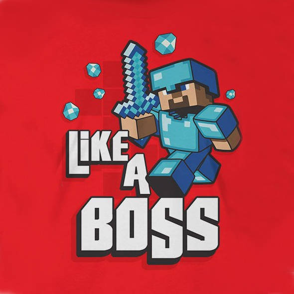 Minecraft tričko - Like a Boss